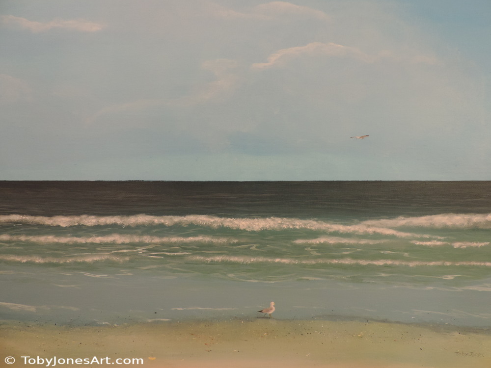 Atlantic Seagulls painting