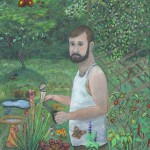 Man in Garden acrylic on canvas 16 x 12 x 0.5" released: 4/23/2018 [not available]