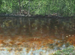 An Ocklawaha Creek acrylic on canvas 16 x 12 x 0.5" inches contact for price 